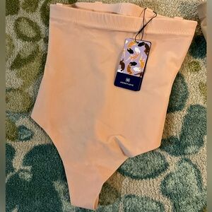Honeylove SuperPower Thong NWT Sand L High Waist Tummy Control Shapewear $79